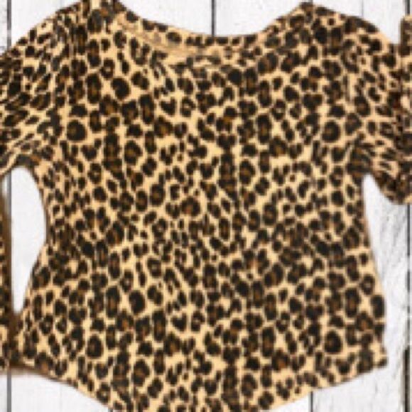 Old Navy Infant Leopard Shirt Long Sleeve Animal Print Top 12-18 Month - Picture 8 of 8